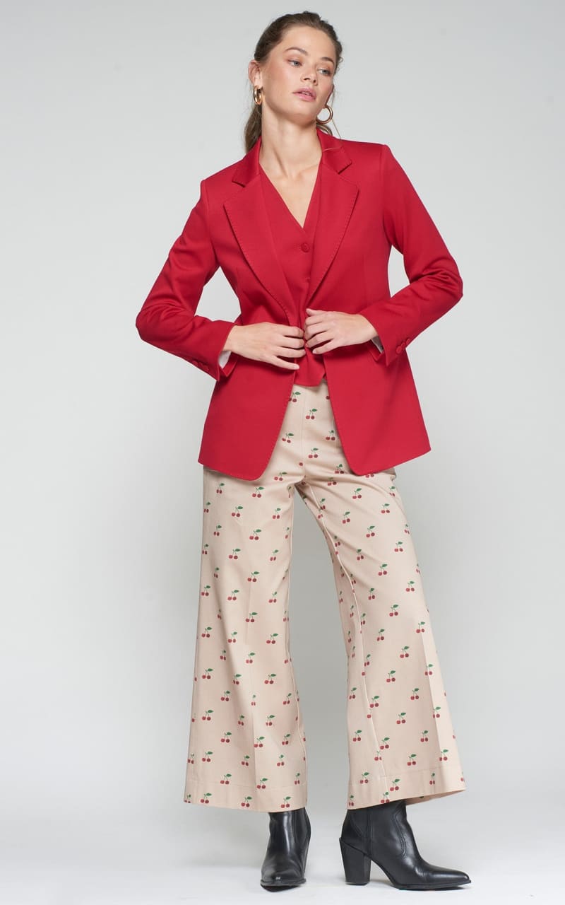 Vilagallo - Structured Blazer in Red - BLAZER