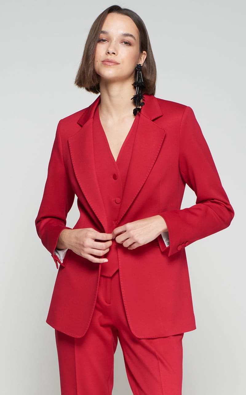 Vilagallo - Structured Blazer in Red - BLAZER
