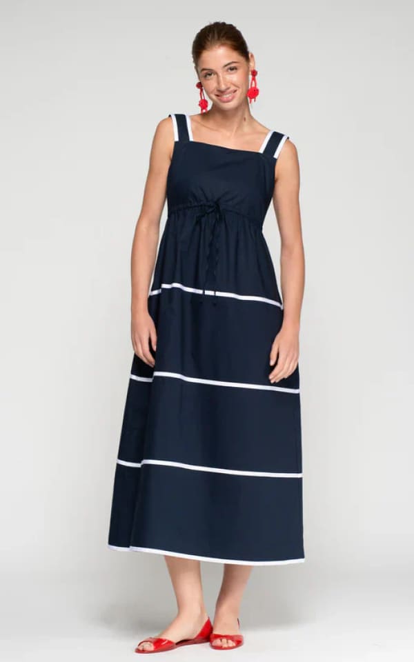 Vilagallo- Tassia Dress in Navy - DRESS