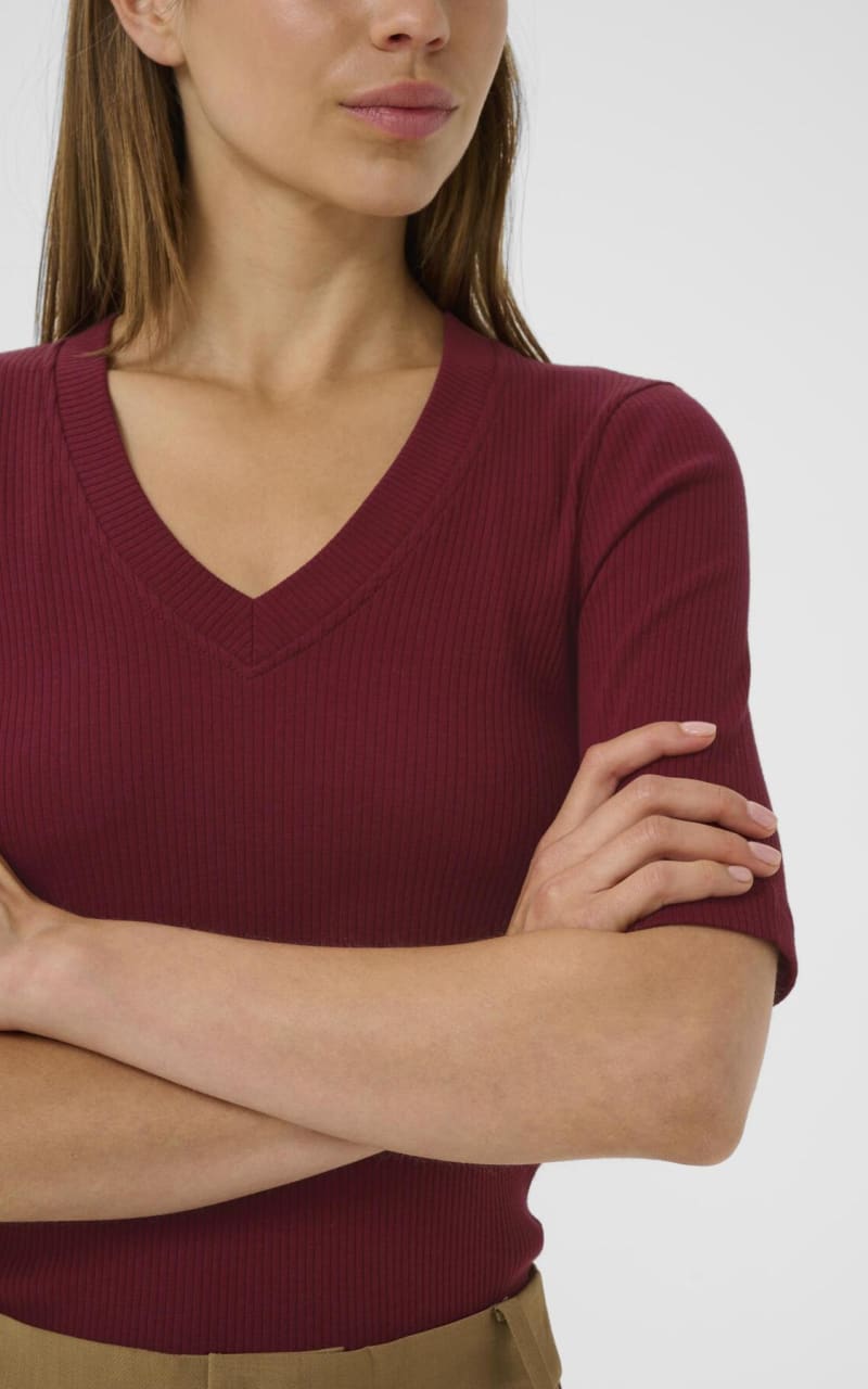 In Wear- Dagna T-Shirt in Cabernet - T-SHIRT & TANK