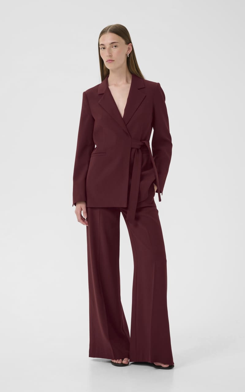 InWear- Briez Slit Trouser in Cabernet - Pant