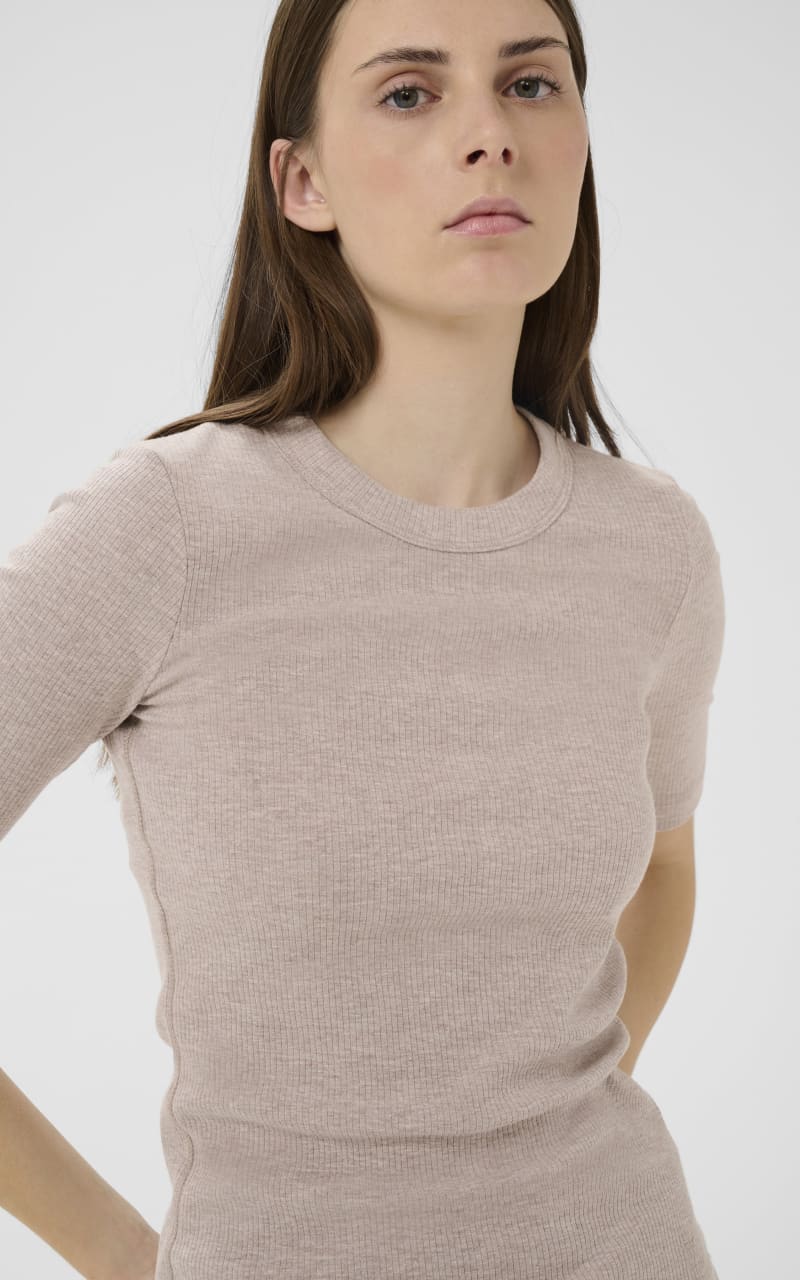 InWear- Dagna T-Shirt in Chateau Gray Melange - T-SHIRT &