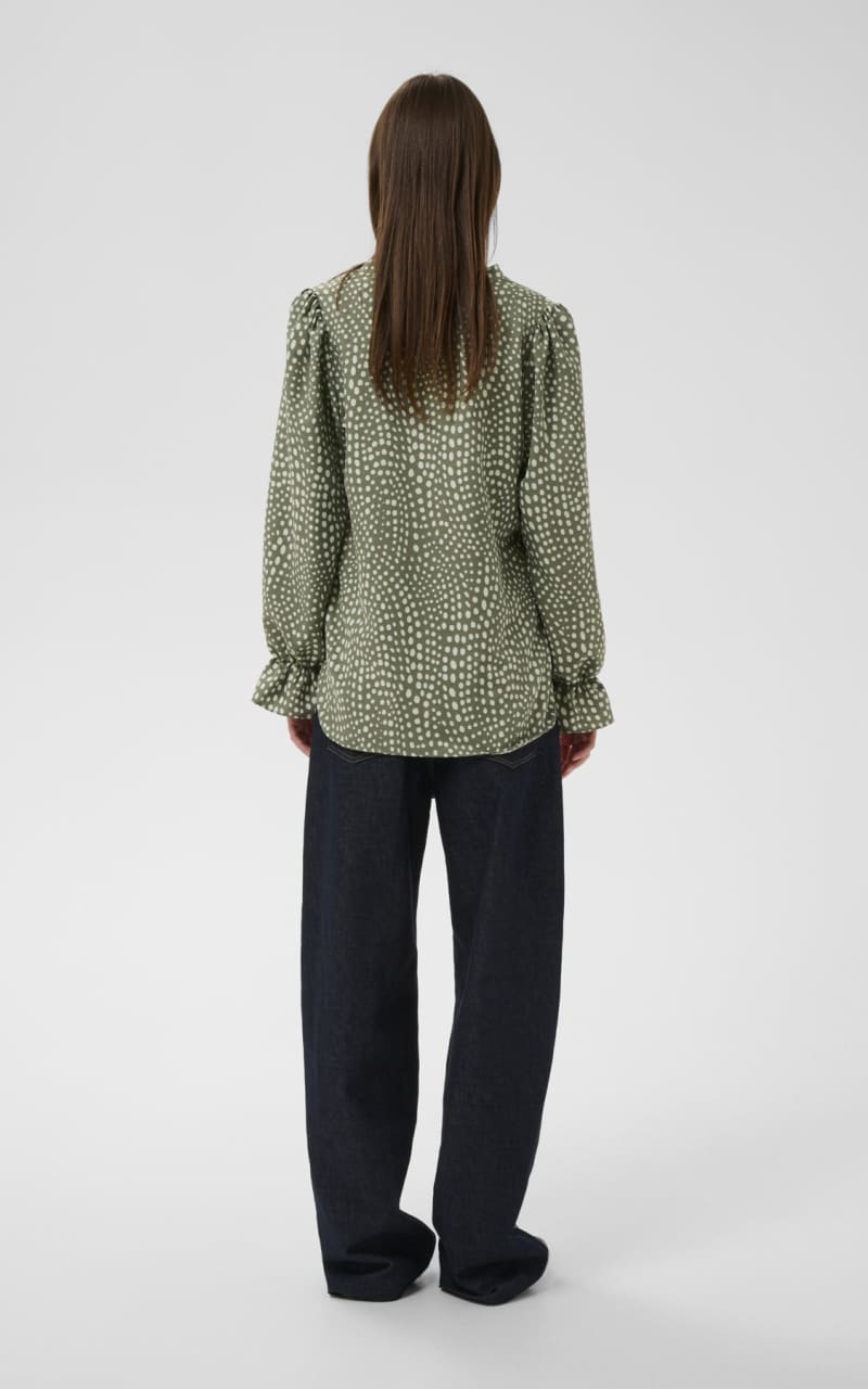 InWear- Liberty Printed Blouse in Green Fade - Blouses &