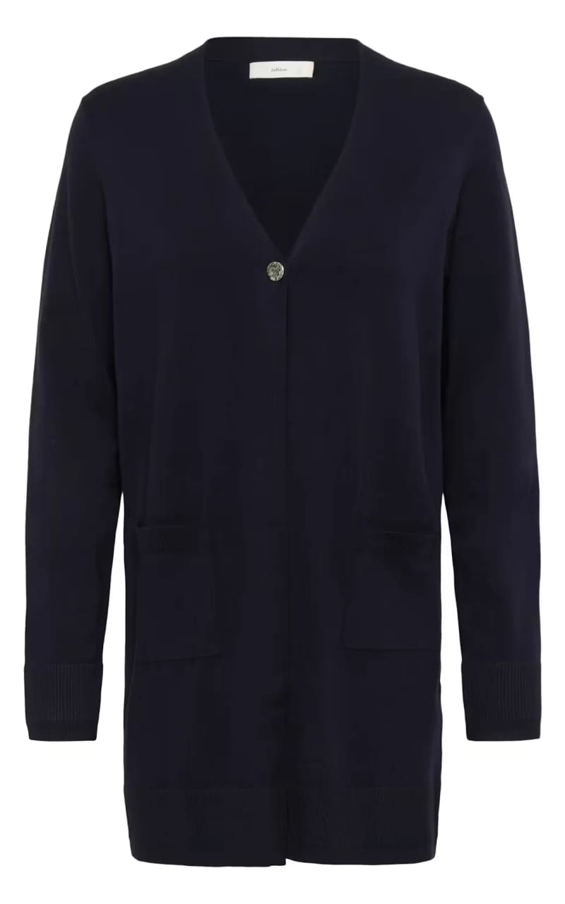 InWear- Miko Core Long Cardigan in Marine Blue - SWEATER &