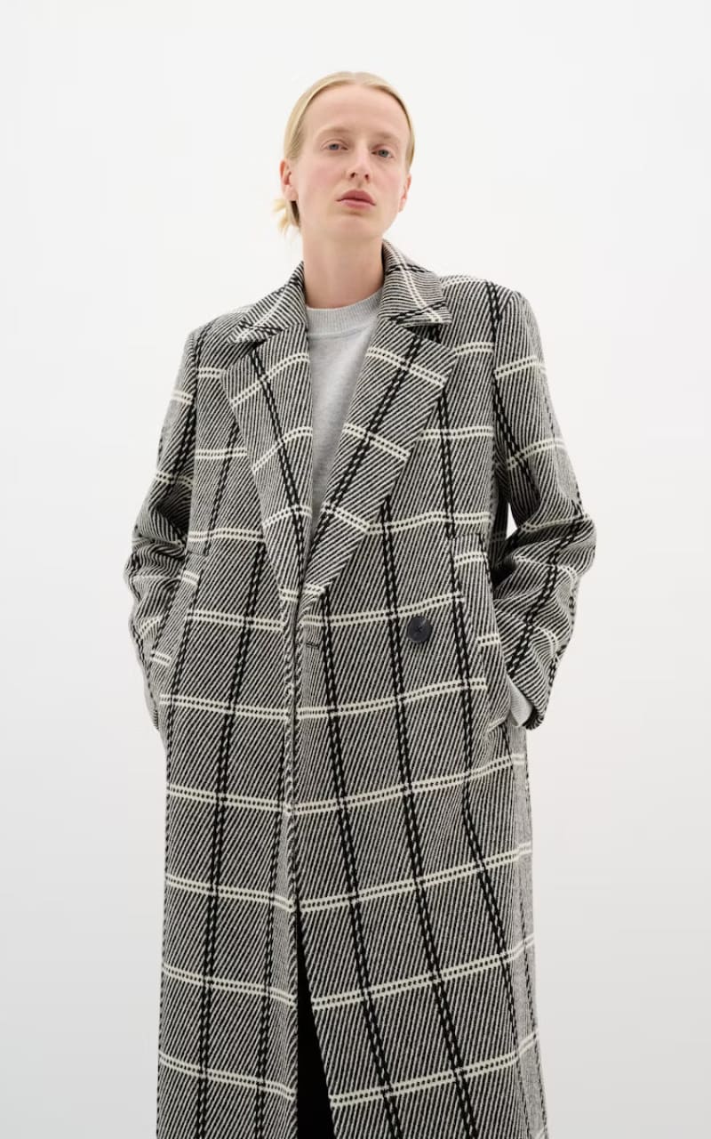 InWear- Yania Coat in Black/White - Outerwear