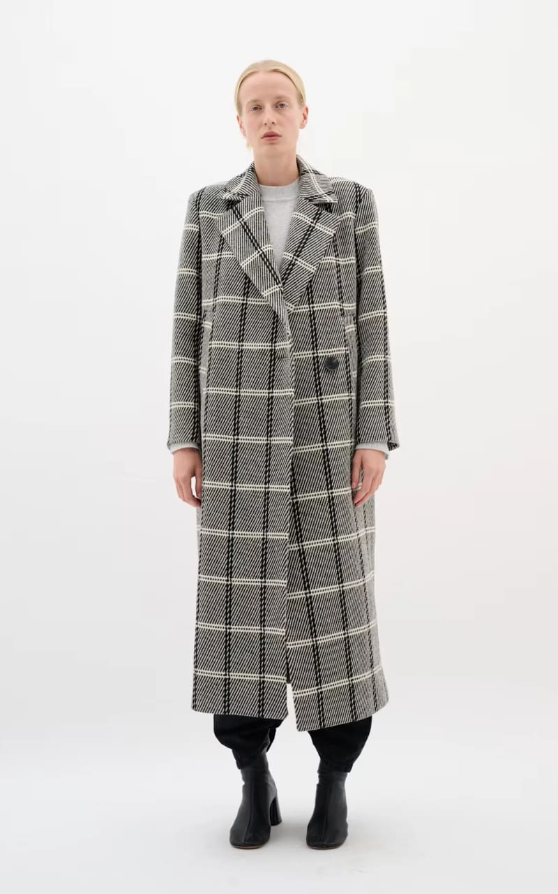 InWear- Yania Coat in Black/White - Outerwear