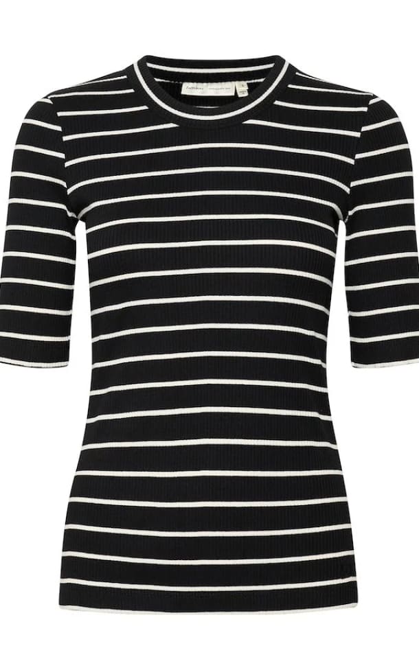 In Wear- Striped Dagnal Tshirt - Top