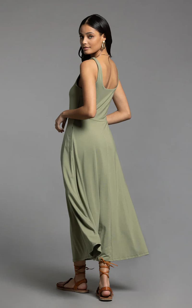 Weekend- Tori Jersey Dress in Muted Sage - DRESS