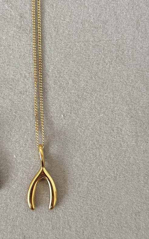 Namaste- Wishbone 2.0 Necklace in Gold