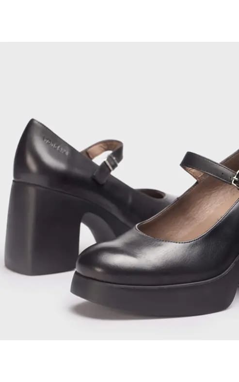 Wonders- Buckle Strap Mary Jane in Iseo Negro - footwear