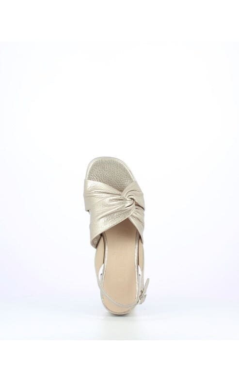 Wonders- Chunky Heel Sandal in Glow Platino - footwear