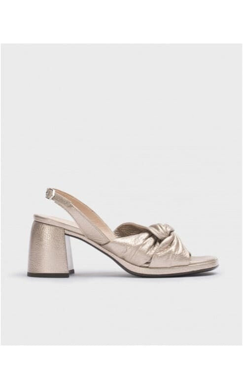 Wonders- Chunky Heel Sandal in Glow Platino - footwear