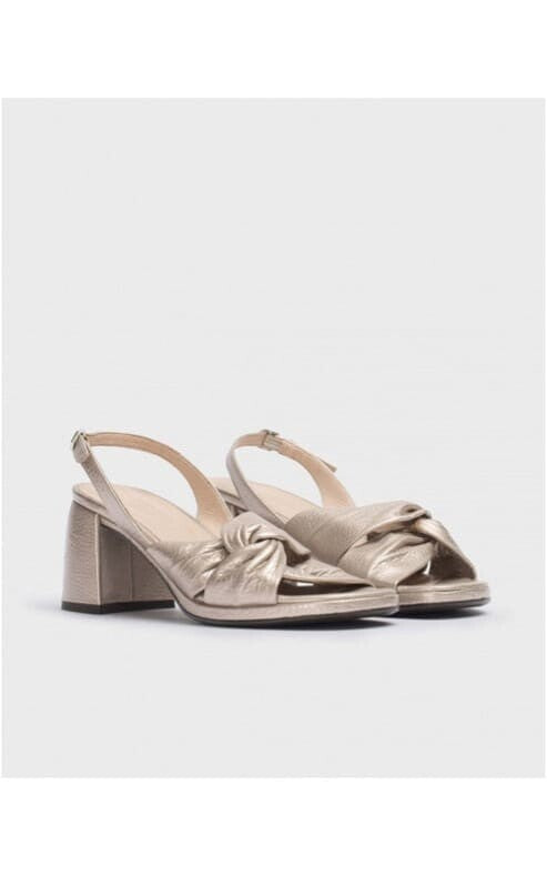 Wonders- Chunky Heel Sandal in Glow Platino - footwear