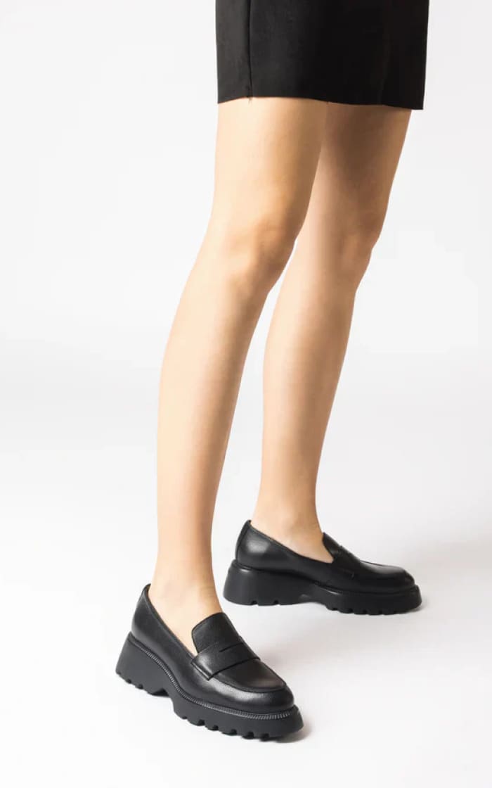 Wonders- Leather Loafer in Black - footwear