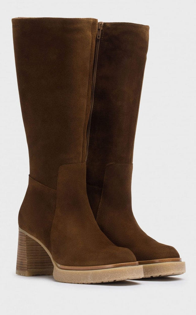 Wonders- Luxe Cappuccino Suede Boot - footwear