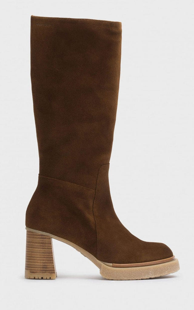 Wonders- Luxe Cappuccino Suede Boot - footwear