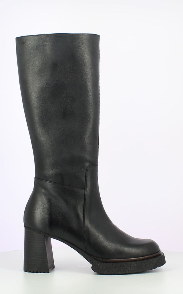 Wonders- Verona Tall Boot in Black - footwear