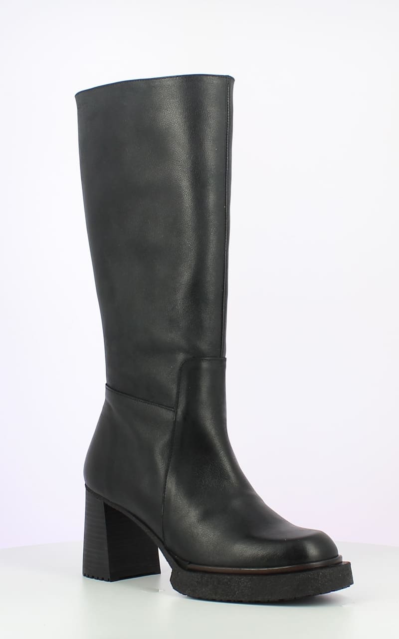 Wonders- Verona Tall Boot in Black - footwear