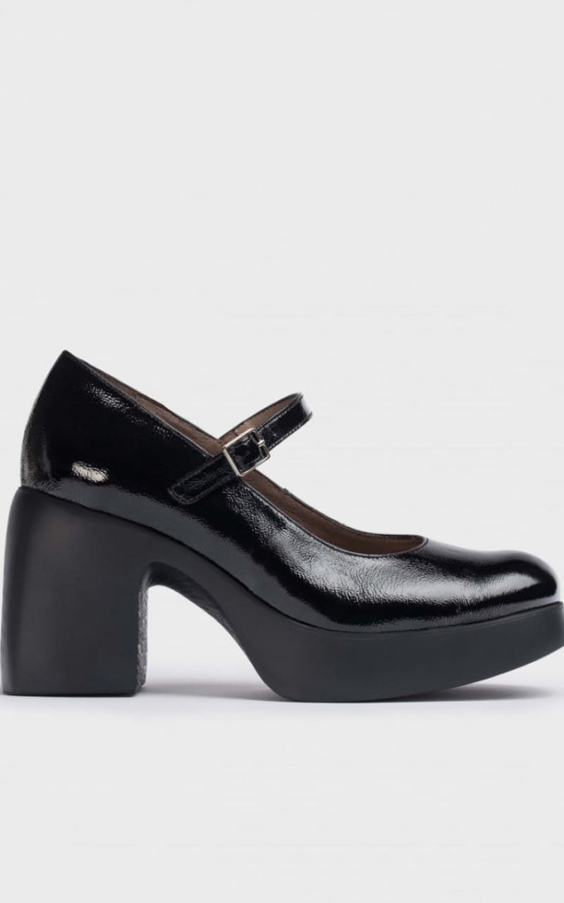 Wonders- Buckle Strap Mary Jane in Iseo Negro - footwear
