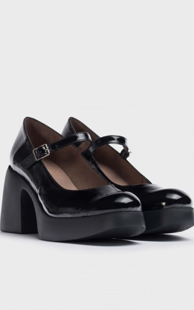 Wonders- Buckle Strap Mary Jane in Iseo Negro - footwear