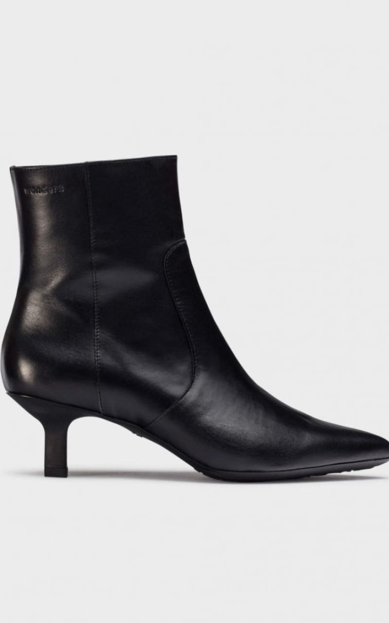 Wonders- Leather Ankle Boot in Iseo Negro - footwear