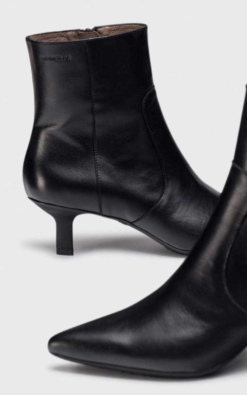 Wonders- Leather Ankle Boot in Iseo Negro - footwear