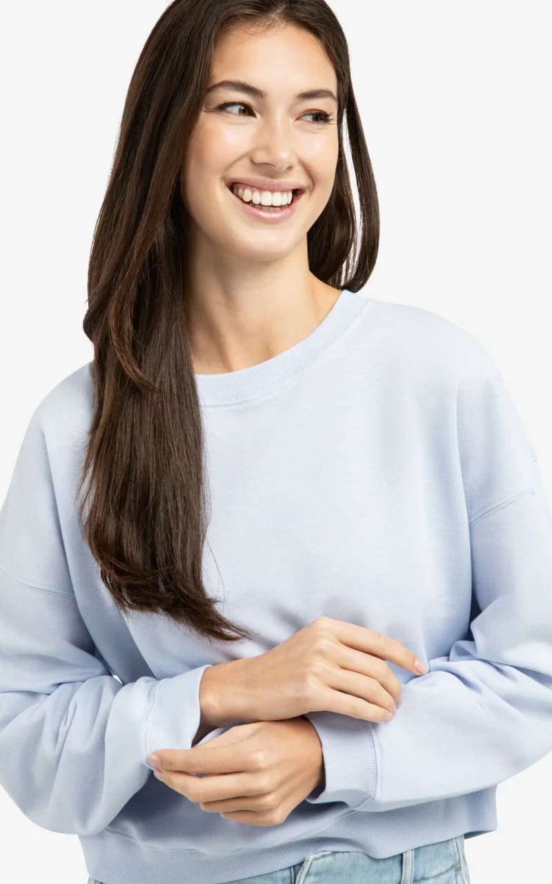 YAYA- Crew Neck Sweatshirt in Ice Blue - SWEATER &