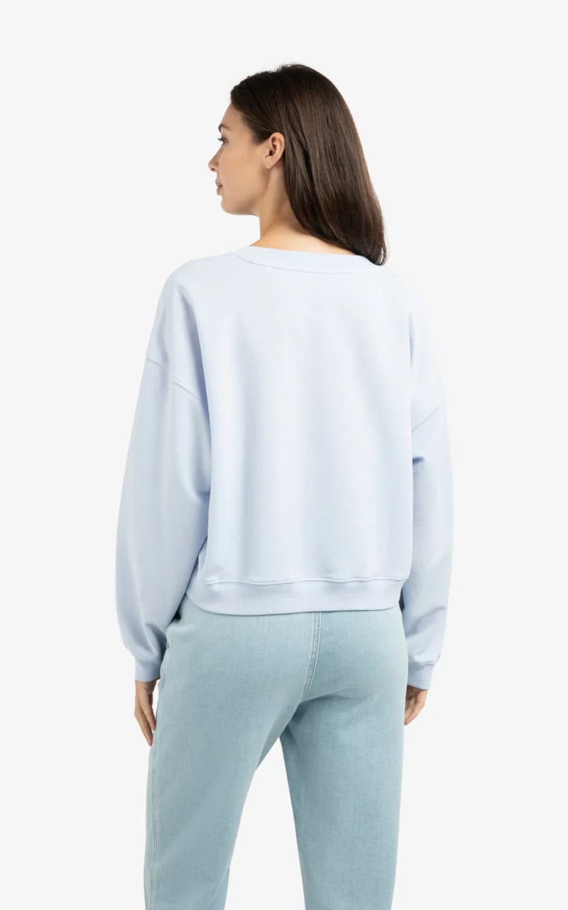 YAYA- Crew Neck Sweatshirt in Ice Blue - SWEATER &