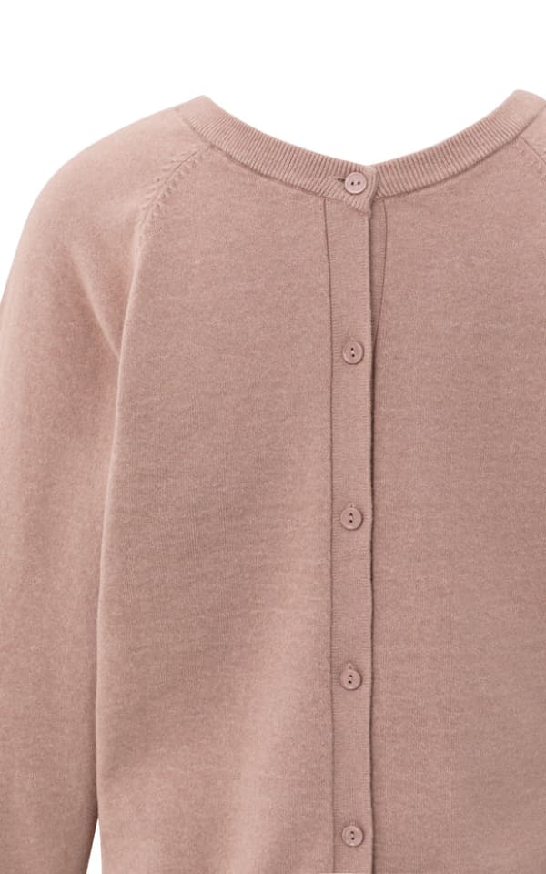 Yaya - Double V-neck Sweater in Blush Pink - SWEATER &
