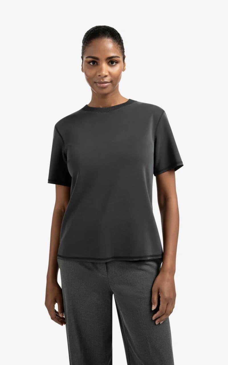 Yaya - Short Sleeve Crew Neck Sweatshirt - SWEATER &