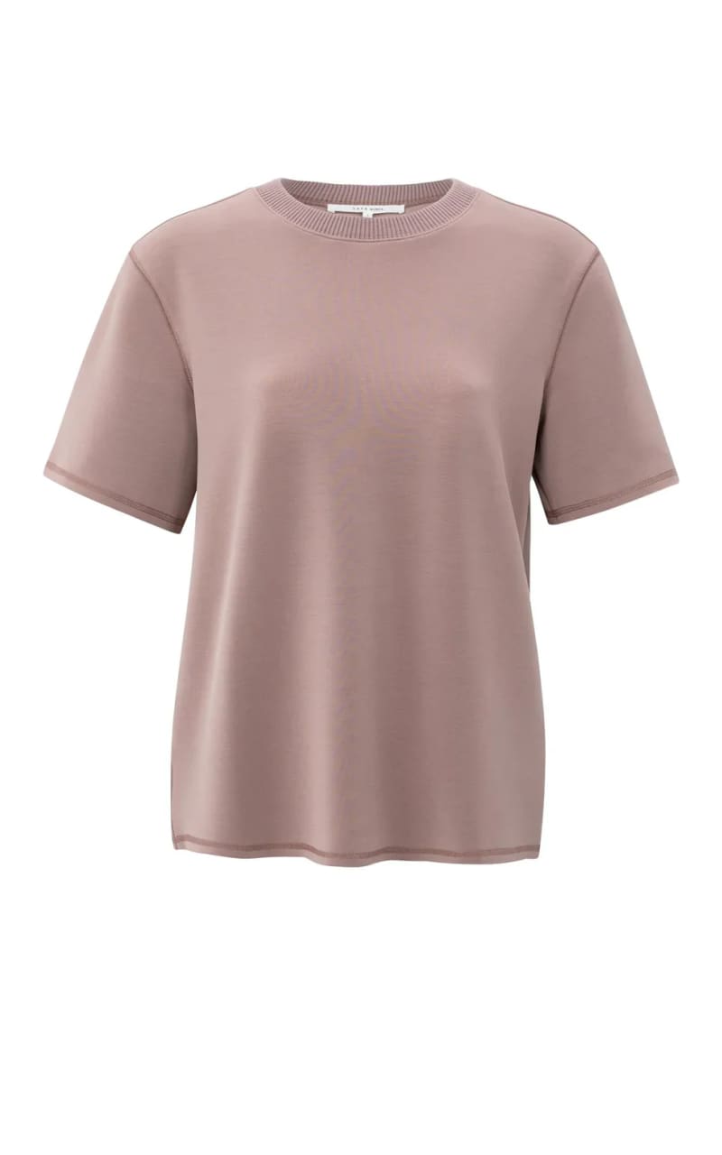 Yaya - Short Sleeve Crew Neck Sweatshirt - SWEATER &