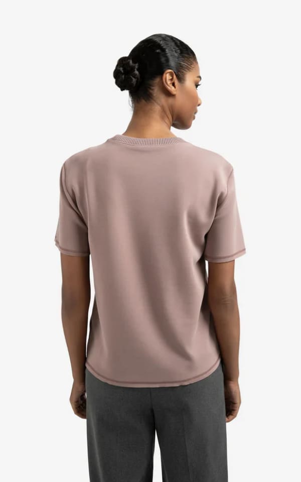 Yaya - Short Sleeve Crew Neck Sweatshirt - SWEATER &