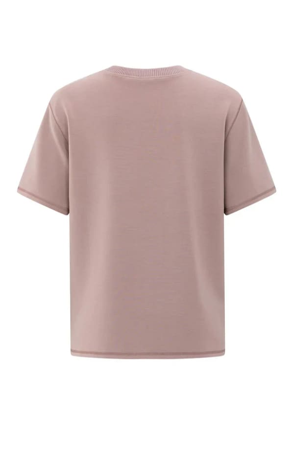 Yaya - Short Sleeve Crew Neck Sweatshirt - SWEATER &