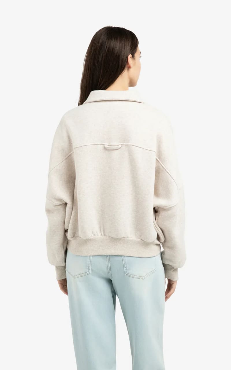 YAYA- Sweat Jacket with Patch Pockets and Zip Front Closure