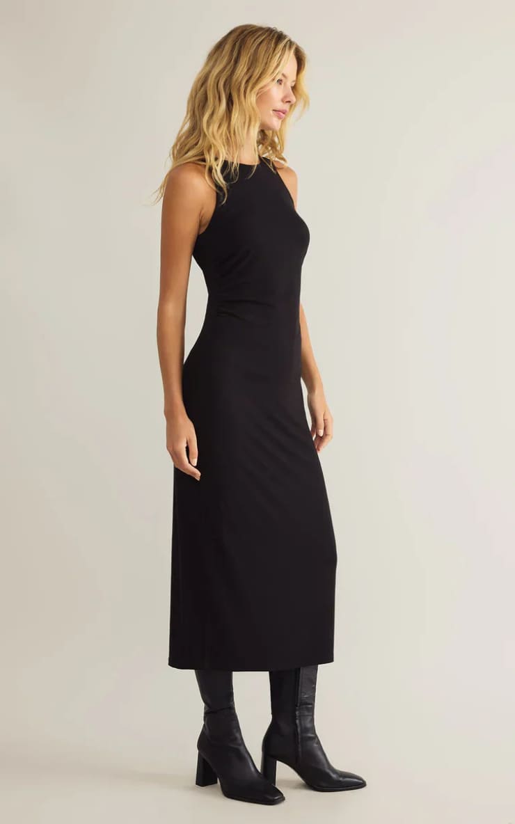 Z SUPPLY - Adison Rib Midi Dress in Black