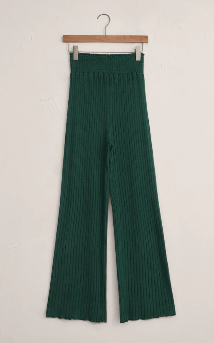 Z SUPPLY- Dawn Smocked Rib Pant in Mistletoe