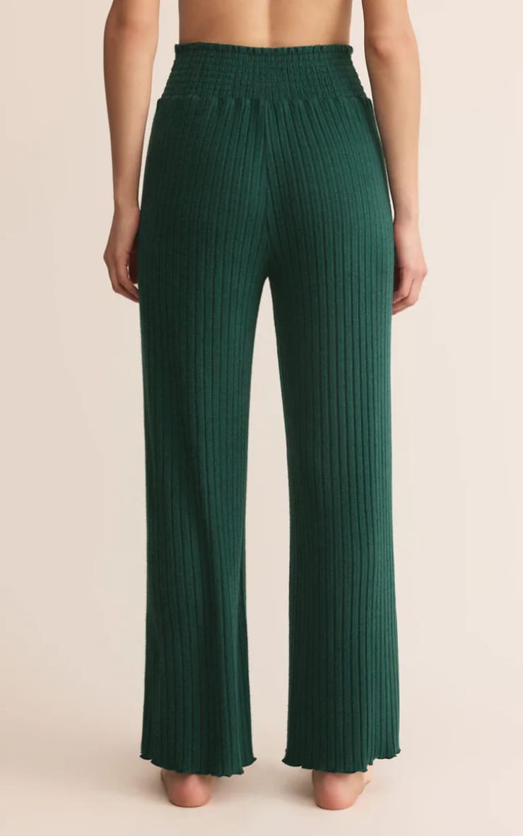 Z SUPPLY- Dawn Smocked Rib Pant in Mistletoe