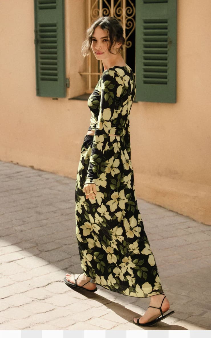 Z SUPPLY- Eda Ren Floral Mesh Maxi Skirt in Sunnyside