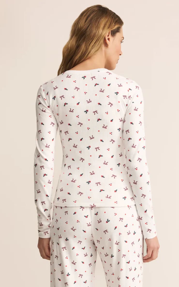 Z SUPPLY- Holly LS Top in White - Pajama
