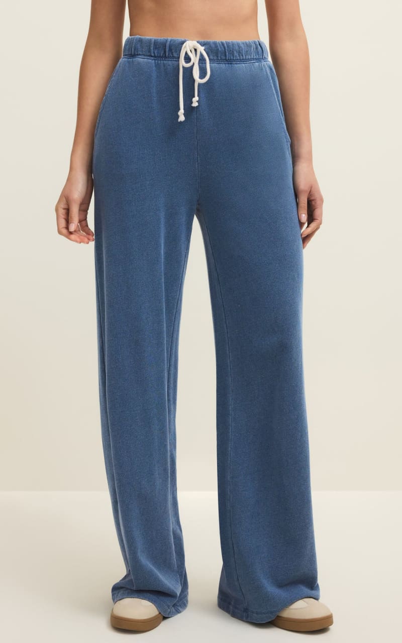 Z SUPPLY- Hunter Knit Denim Pant in Calypso Blue Indigo