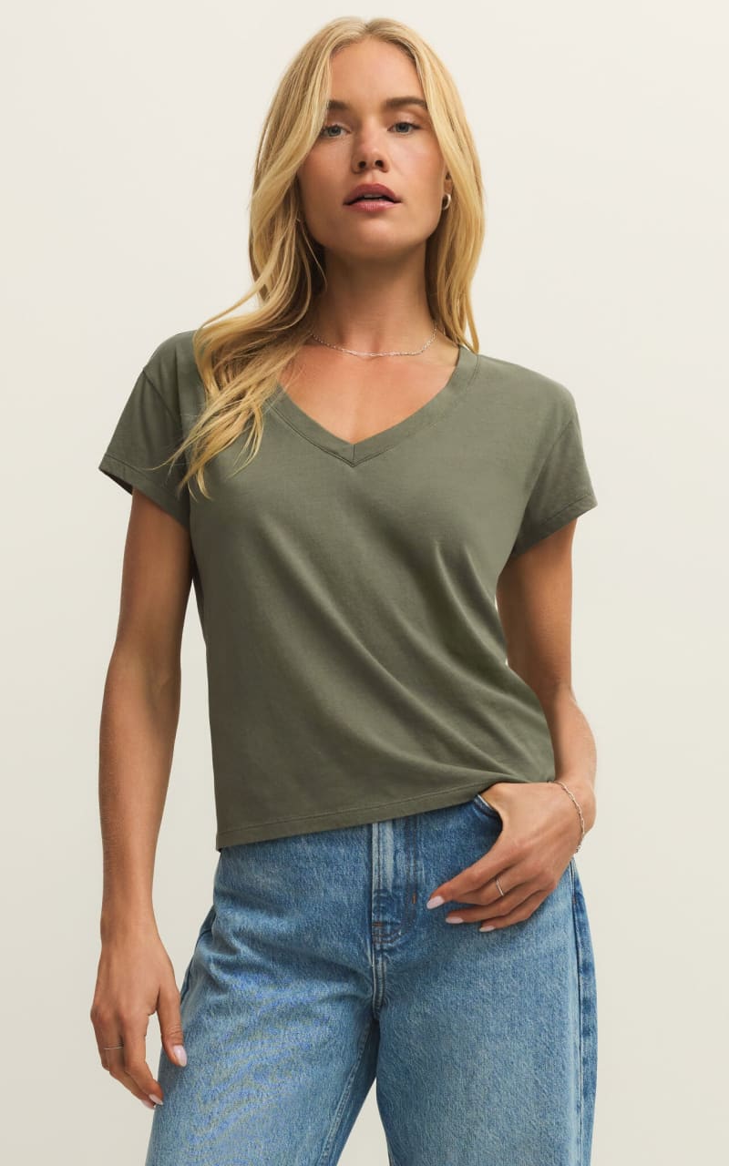 Z SUPPLY- Modern V-Neck Tee - Tea Leaf / XS - T-SHIRT & TANK