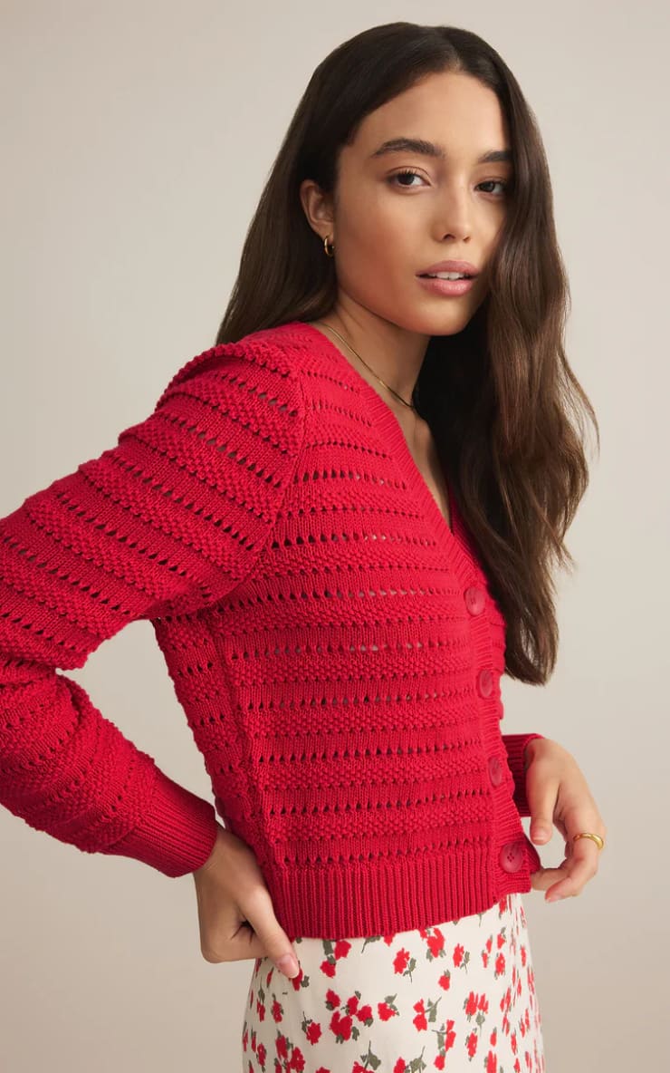 Z SUPPLY - Romance Cardigan in Cherry - cardigan