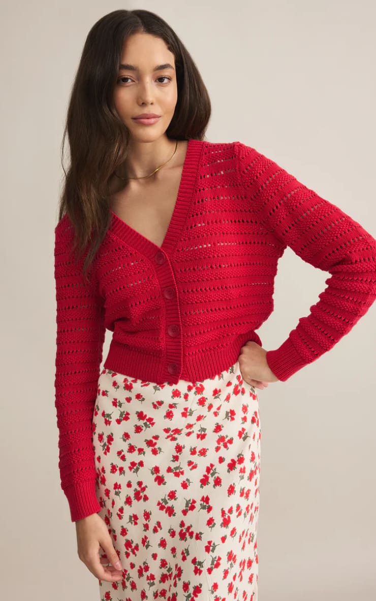 Z SUPPLY - Romance Cardigan in Cherry - cardigan