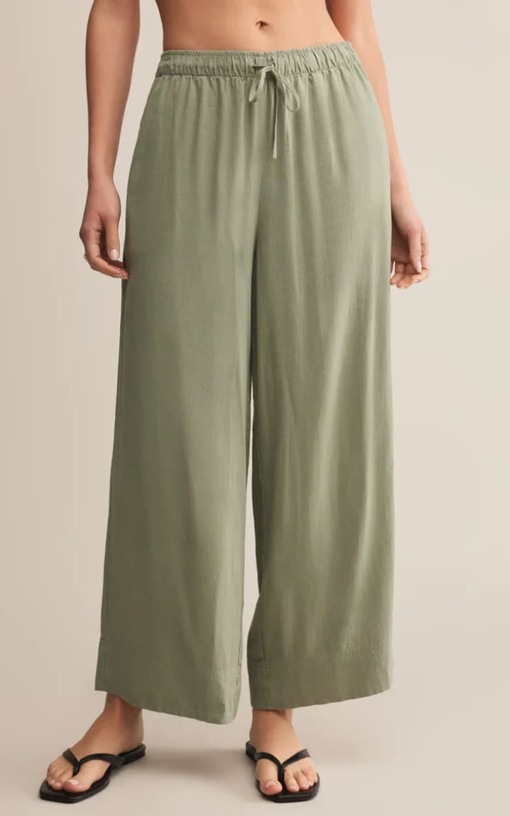 Z SUPPLY- Easton Linen Pant in Avocado
