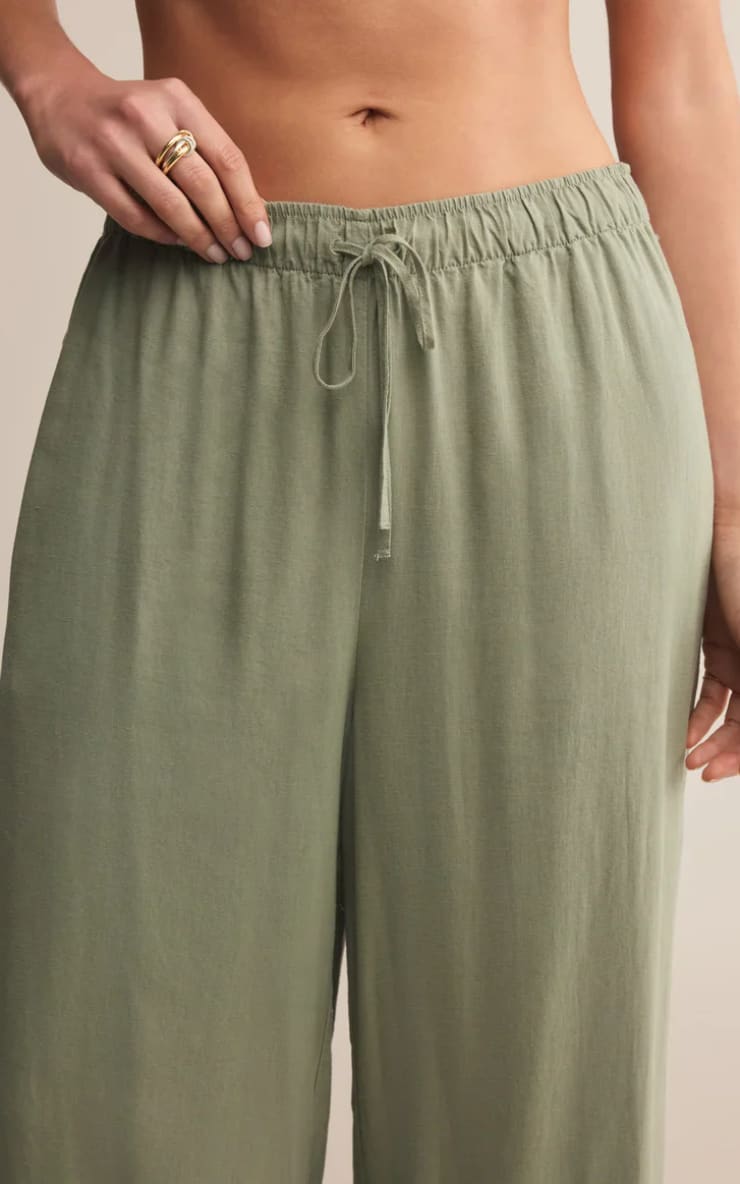Z SUPPLY- Easton Linen Pant in Avocado