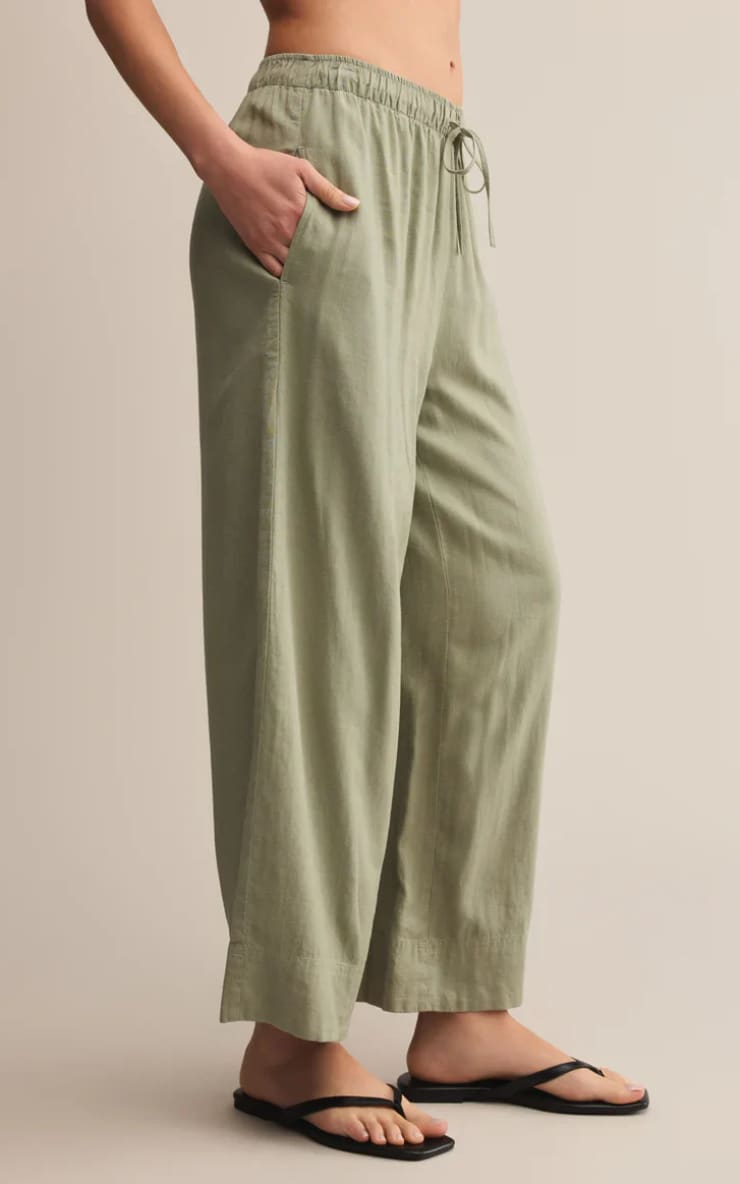 Z SUPPLY- Easton Linen Pant in Avocado