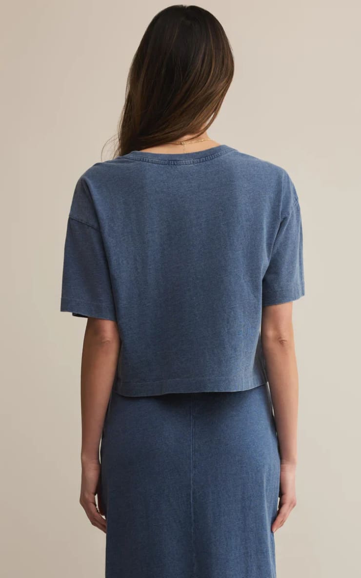 Z SUPPLY- On The Go Jersey Denim Tee - T-SHIRT & TANK