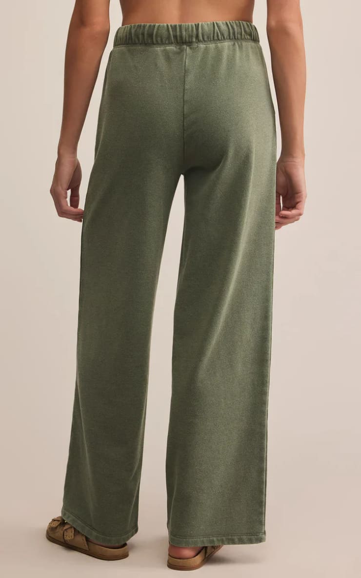 Z SUPPLY- Hunter French Terry Knit Pant in Green