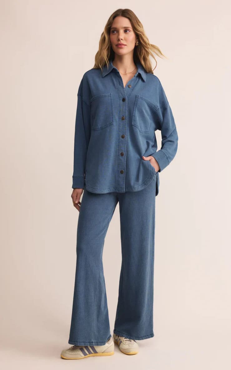Z SUPPLY- Hunter Knit Denim Pant in Vintage Indigo