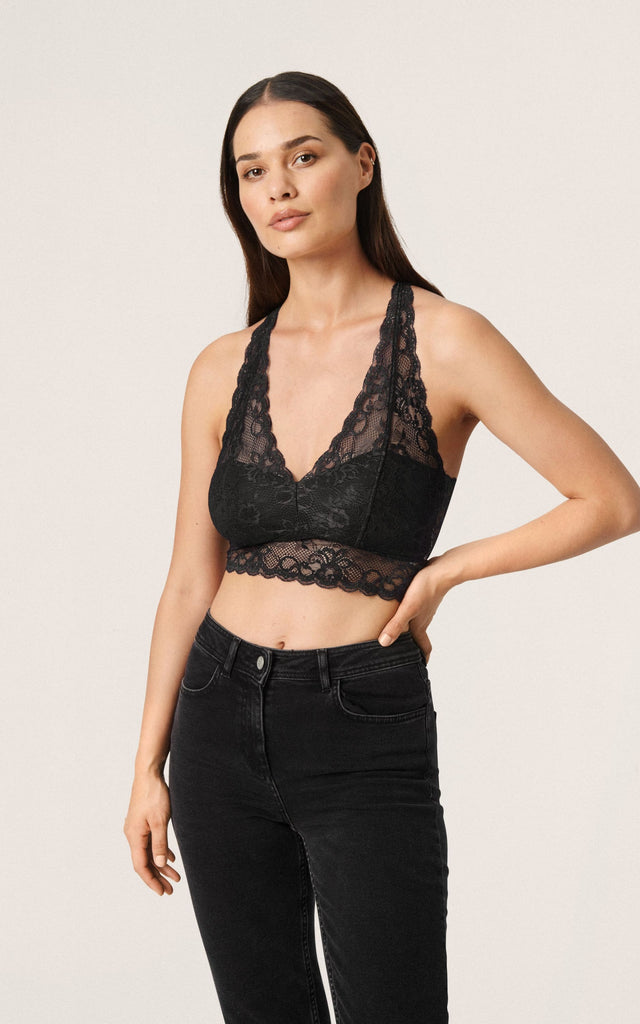 Soaked in Luxury- Dolly Black Lace Bralette - top
